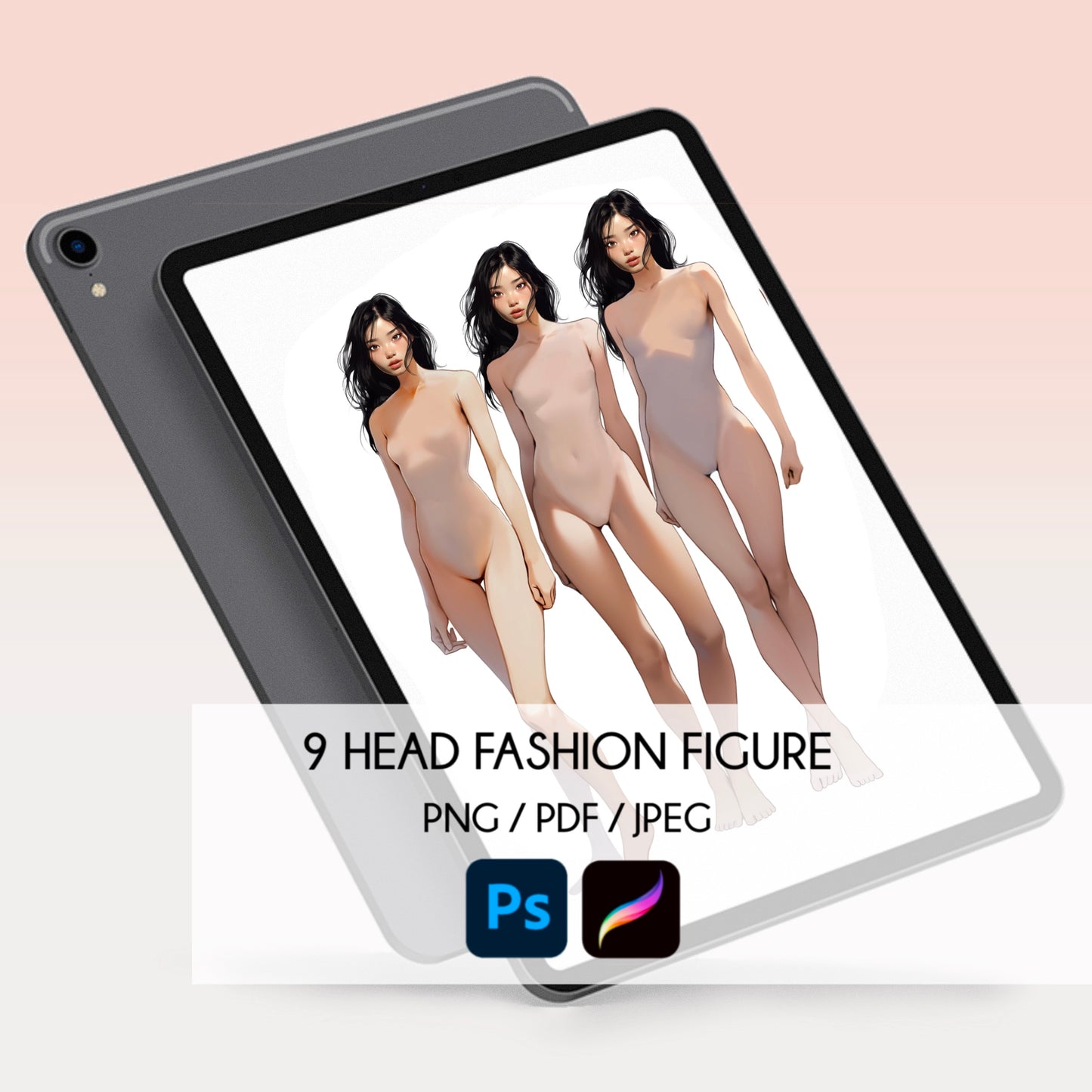 asian fashion model illustration