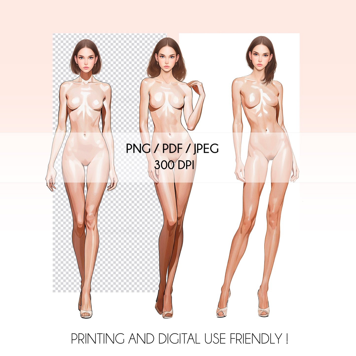 fashion design sketching female figure