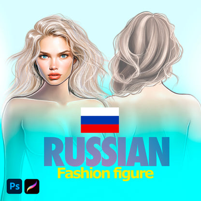 [Front and Back] Female Fashion Croquis - Russian