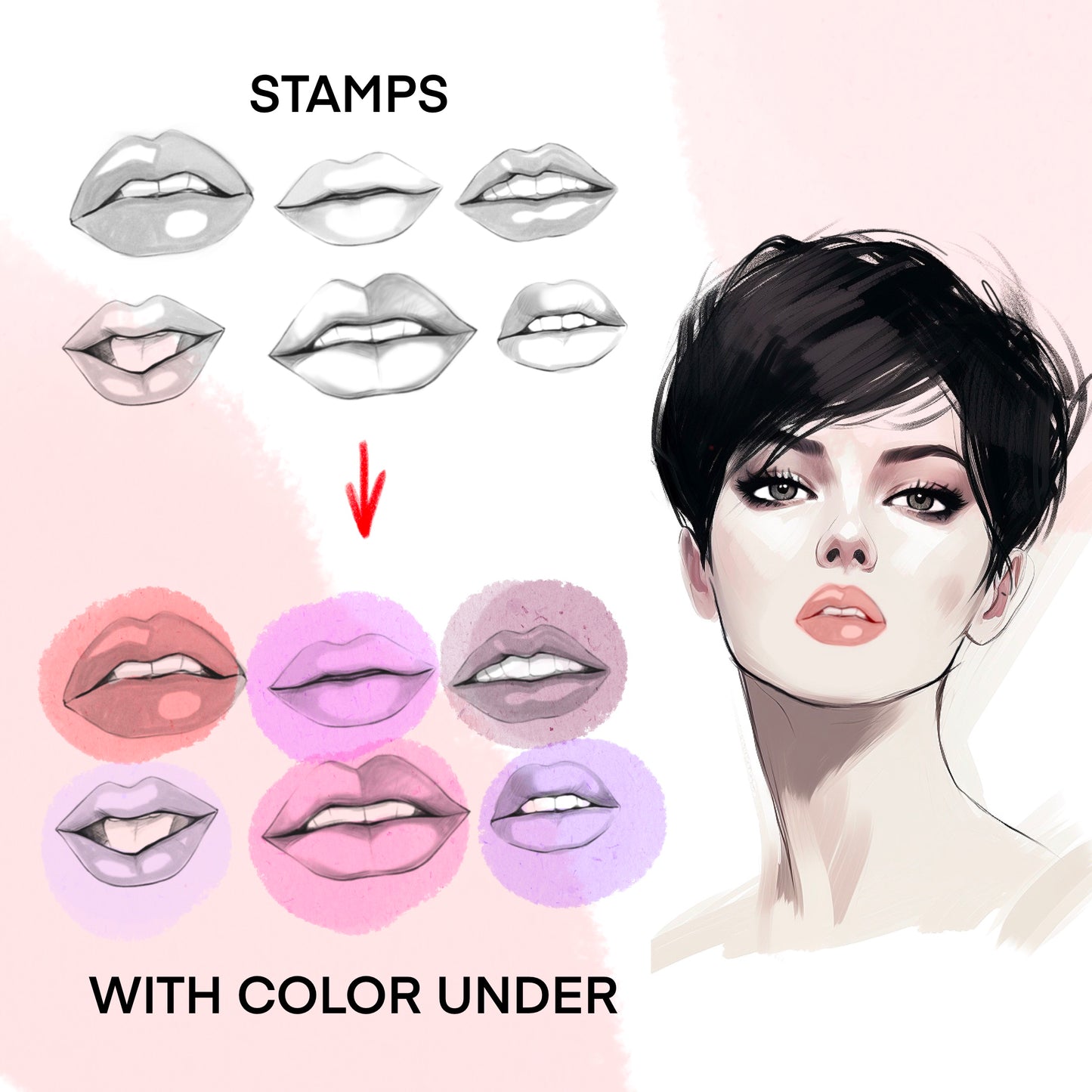 [Stamps] Lips Stamps For Procreate
