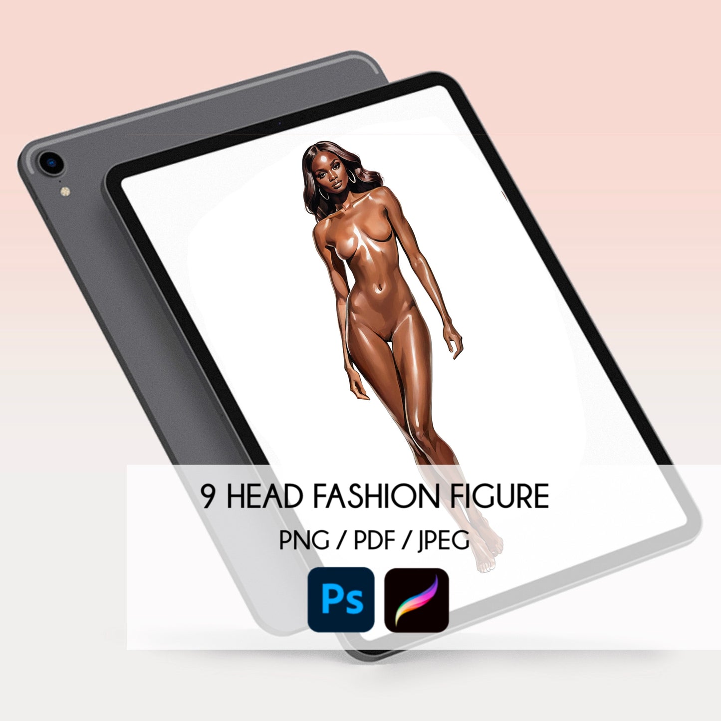 [Single] Female Fashion Croquis - Caucasian/ Brown Hair