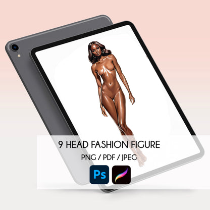 [Single] Female Fashion Croquis - Caucasian/ Brown Hair