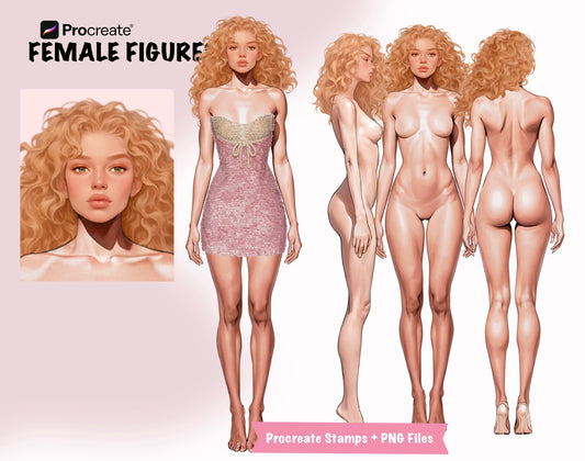 [3 Poses] Female Fashion Croquis - Caucasian/ Ginger Hair