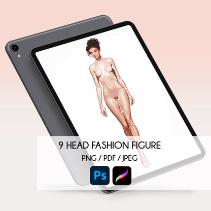 [Single] Female Fashion Croquis -Caucasian/ Brown Hair