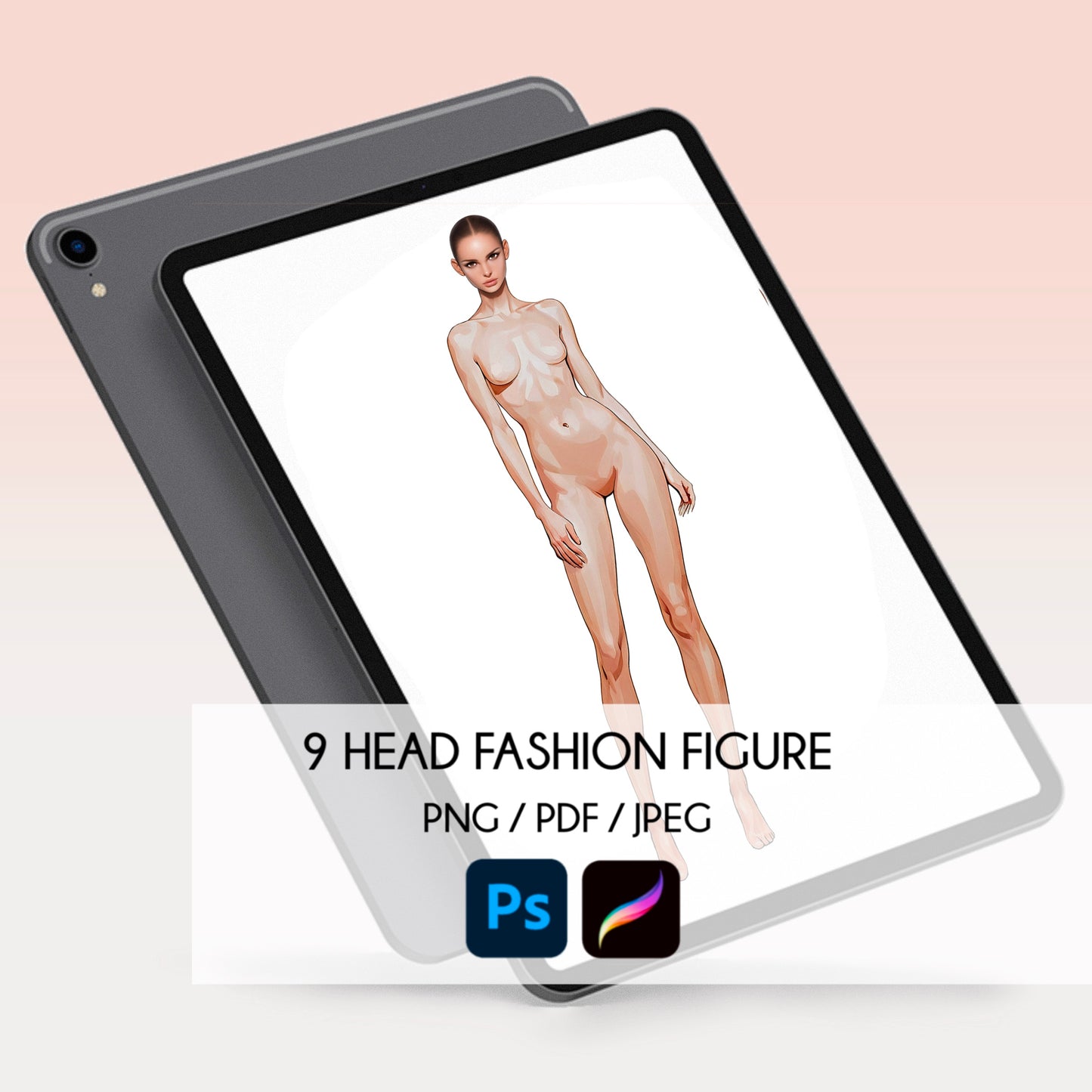 [Single] Female Fashion Croquis - Caucasian/ Brown Hair