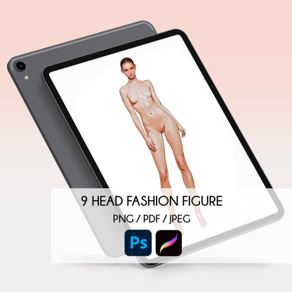 [Single] Female Fashion Croquis - Caucasian/ Brown Hair