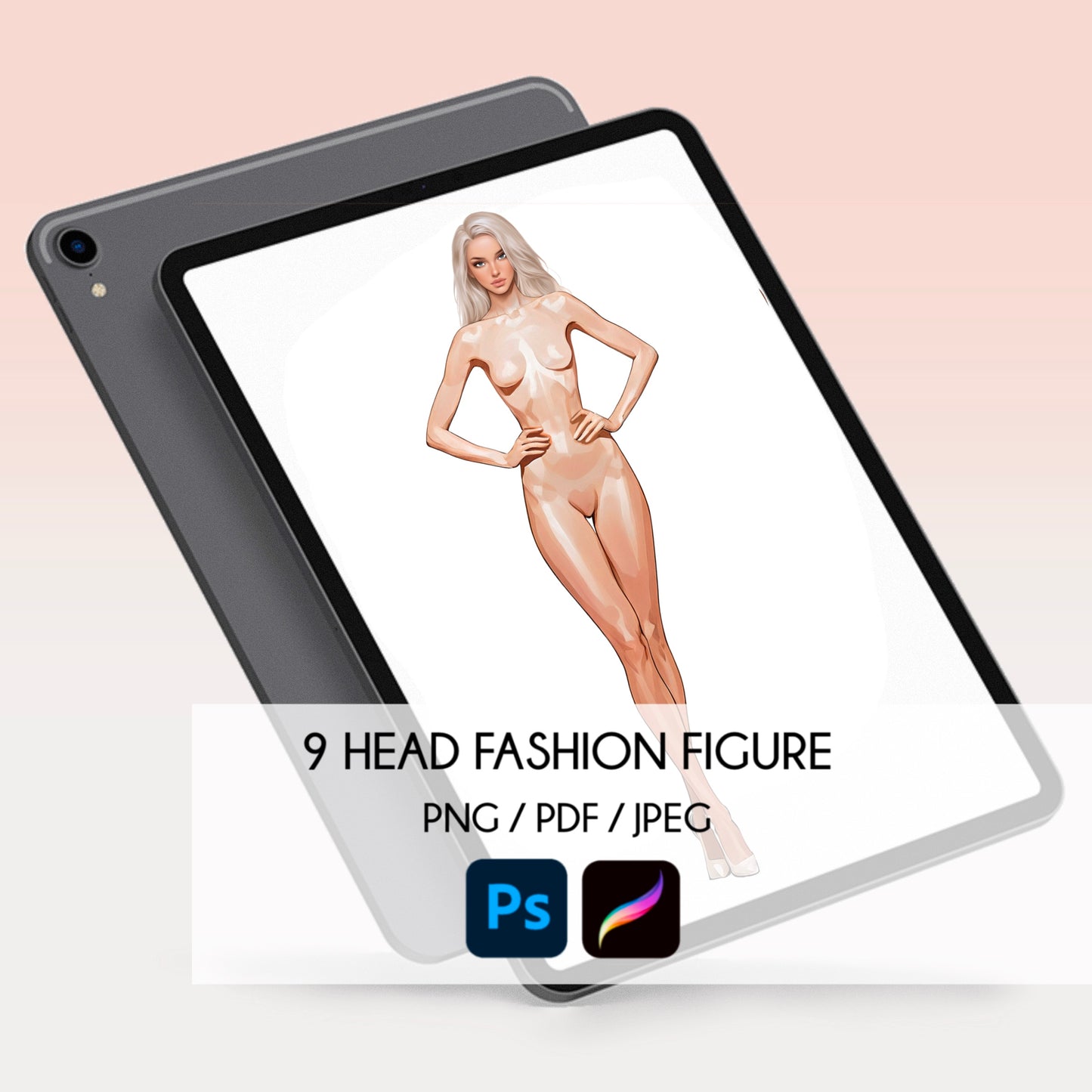 [Single] Female Fashion Croquis - Caucasian/ Blonde Hair