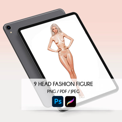 [Single] Female Fashion Croquis - Caucasian/ Blonde Hair