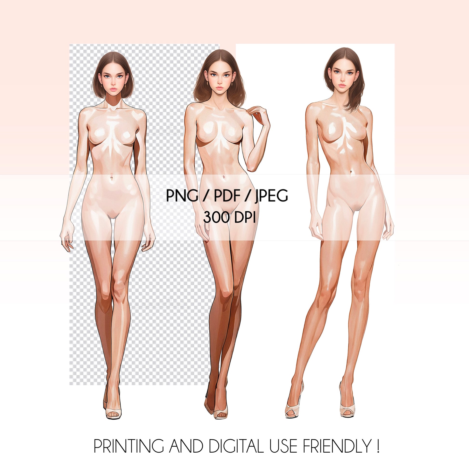 fashion design sketching female figure