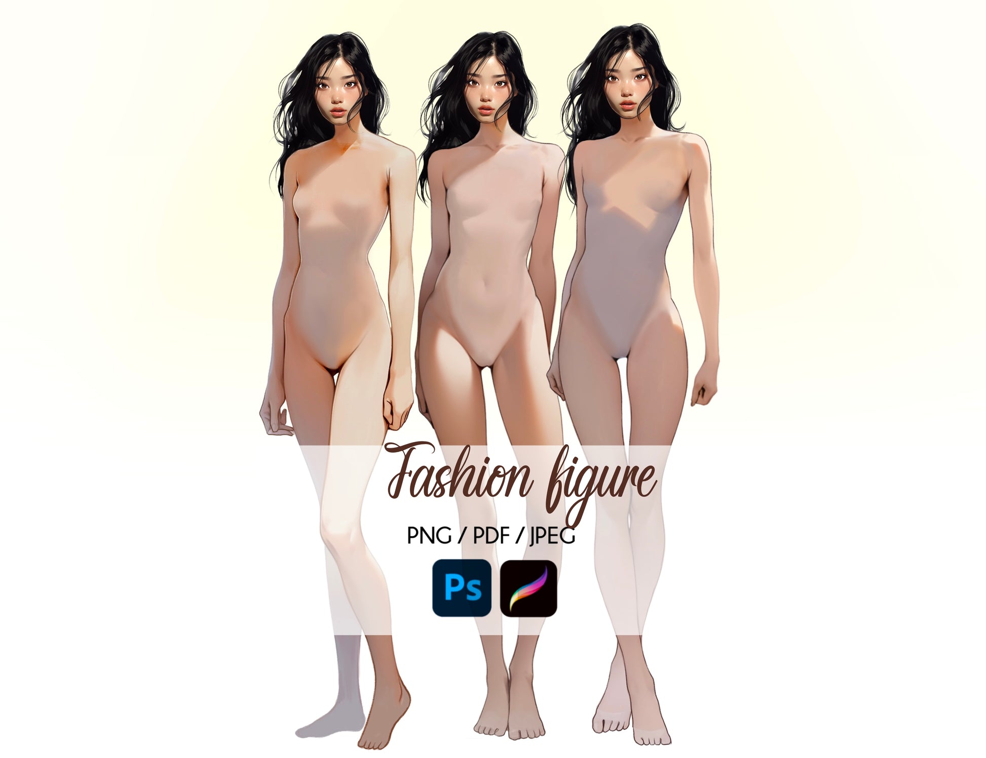 female fashion croquis