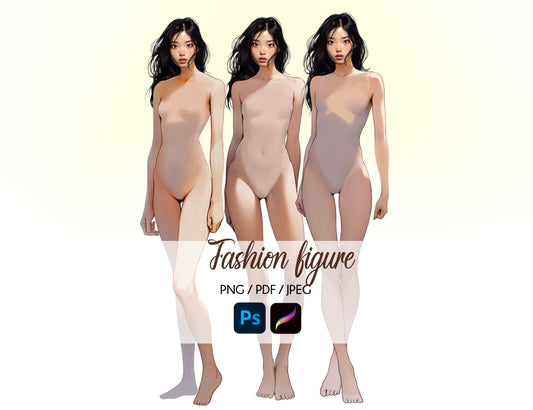 female fashion croquis